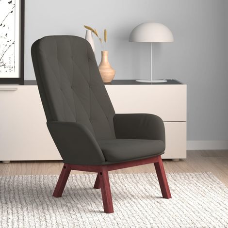 Relaxsessel Dunkelgrau Samt vidaXL