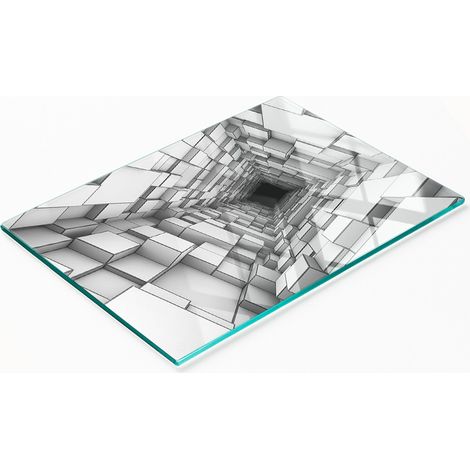 Tabla decorativa de cristal para servir aperitivos con dados, 80x52 cm
