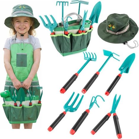 Attrezzi da giardino per bambini - Set da piccolo giardiniere con borsa