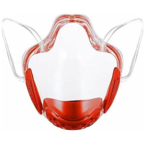 Masques, Masques De Protection, Transparent Masque, Masque Poussiere, Facial Transparent Visible- rouge (1/5)