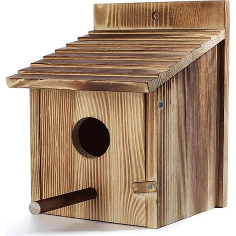 Nid À Oiseaux En Bois - 15 x 15 x 22 cm - Pour Jardin Extérieur Ou Volière - 1 Pièce