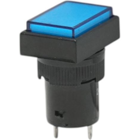Indicatore di segnale industriale LED blu 24V Ø 16mm quadrato Breckner Germany (1/4)