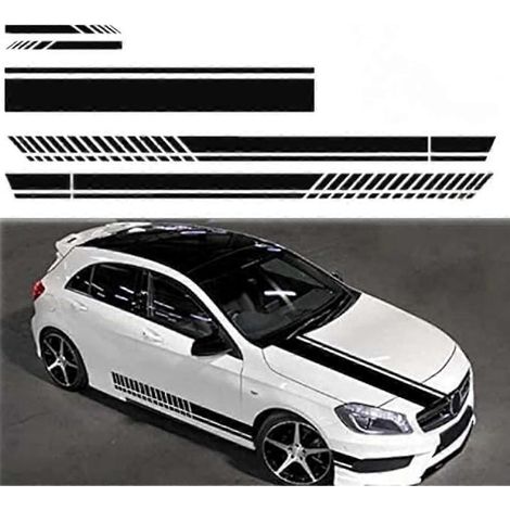 Lot de 5 autocollants décoratifs pour capot de voiture, style course, en vinyle, pour rétroviseurs et carrosserie. Taille unique. (1/5)
