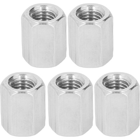 5 Pièces Écrous d'Accouplement Hexagonaux M12x1.75 L25mm Acier Inoxydable 304 pour Boulons Tiges et Vis Machine (1/5)