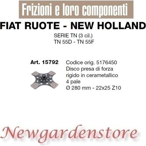 Disco frizione 4 pale trattore serie TN 55 D F FIAT NEW HOLLAND 15792 22x25 Z10