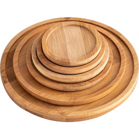 Bac À Plantes - Support Pour Pot En Bambou - Pour Intérieur Jardinage Décoration - 6 Pièces (1/5)