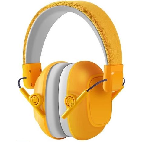 Casque Anti-Bruit : protection auditive pour enfants jusqu'à 16 ans - Confortable et réglable - Prévient les troubles auditifs – Jaune (1/5)