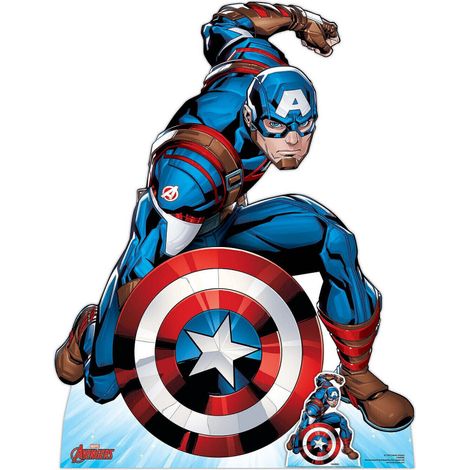 Figurine en carton Captain America Comics en combat Disney H 131 CM (1/5)