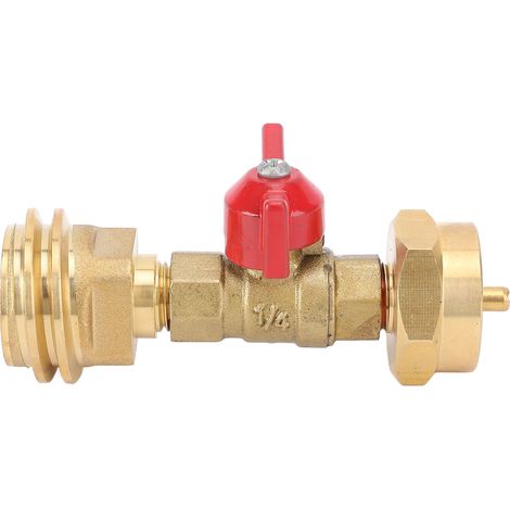 Adaptateur de réservoir de gaz avec Valve, conversion CGA600 en QCC1 mâle POL femelle, convertisseur rapide pour cylindre jetable de 1lb (1/5)