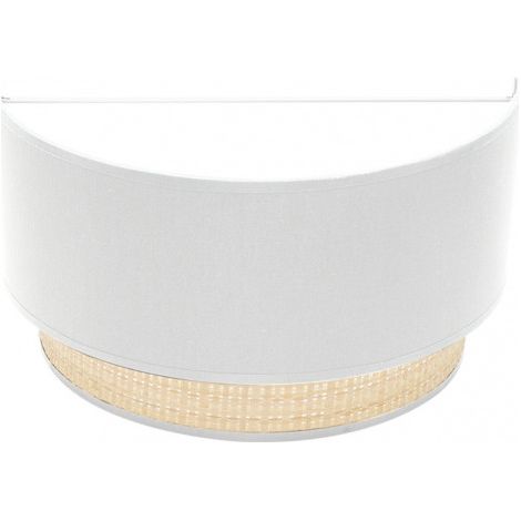 Lampada da parete modello KANDY paralume di tessuto bianco FABRILAMP