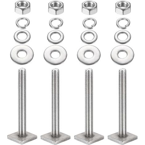 4 Sets T-Slot Bolts M8 x 65 mm Square Head T for T Rail (1/5)