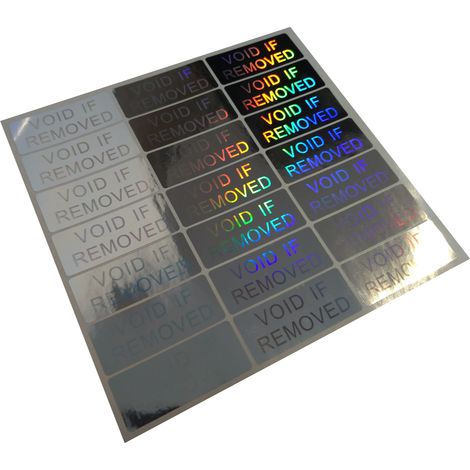 84 Etichette adesive sigilli ologrammi di garanzia e sicurezza 20x50mm (EXTRA LARGE) (1/5)