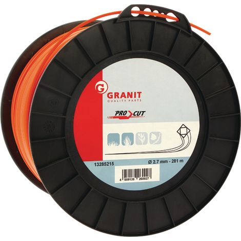 Filo da taglio in nylon Pro Cut, a 4 angoli, 2,7 mm, 281 m (1/2)