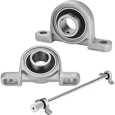 RECHCIGA - Bloc à roulement à billes - Alésage à bride 20 mm 2 Pcs Roulement à Bille KP004 Palier Roulement en Alliage de Zinc Mini Roulement Palier à Semelle pour Industrie Machine à Arbre d'Axe (1/5)