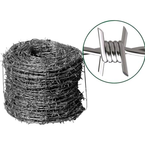 Rotolo fili spinato Extra Pesante zincato 2 fili 4 punte a maglie ondulate