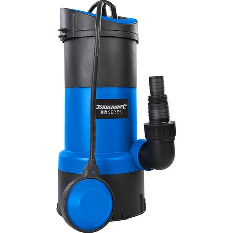 Silverline – Pompe immergée pour eaux claires et usées – Puissance 750W – Débit max 13000 L/h – Hauteur de refoulement 9 m – Longueur câble 10 m (1/6)