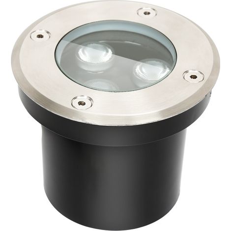 Randaco 8x 3W Faretto da terra IP67 Faretto da incasso a pavimento con luce a LED Faretto da pavimento a terra (1/5)