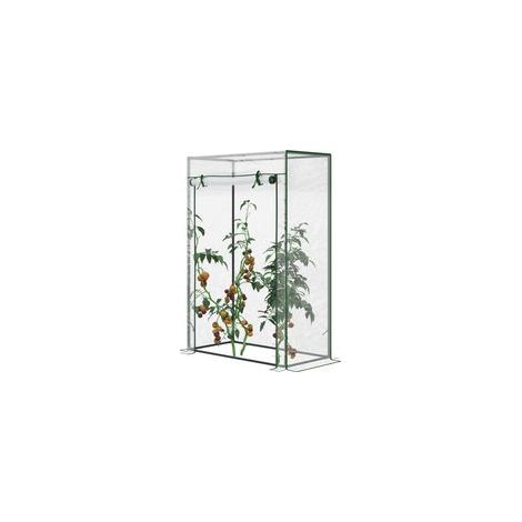 Gartengewächshaus, Balkongewächshaus, verstärkte PVC-Plane, Stahlrahmen, aufrollbare Tür mit Reißverschluss, für Gemüse, Pflanzen und Blumen in allen Jahreszeiten, drinnen und draußen, 100 x 50 x 150 