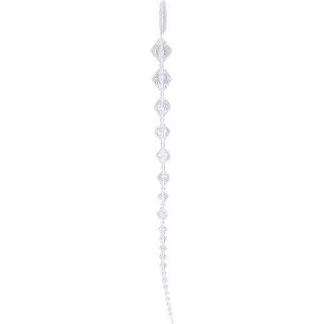 Bruchsichere Weihnachtsbaumdekorationen, durchsichtige Acryl-Schneeflocken-Eistropfen, Hängeornamente für Weihnachtsbaum, Kaminsims und Wand, mehrfarbig (1/5)