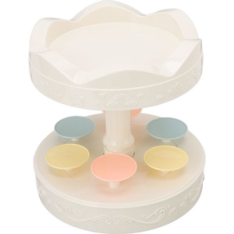 Présentoir à desserts rotatif automatique à double étage pour cupcakes (1/5)