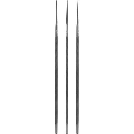 Set di 3 lime per affilare motoseghe, 4,8 mm – cuscinetto tondo – per lavori forestali e giardinaggio.