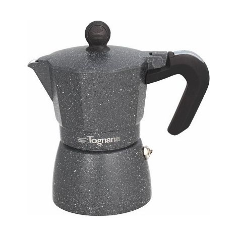TOGNANA Caffettiera Mythos 2 Tazze Grigio Marmorizzato (1/3)