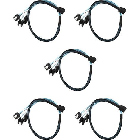 5X câble SAS interne vers SFF-8643 avant compatible contrôleur disque dur 1.6 pieds (1/5)