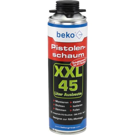 beko Pistolenschaum XXL, 500ml, 45l Ausbeute, 1-Komponenten Polyurethanschaum, Beige, 280545 (1/3)