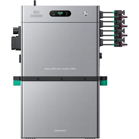 Zendure SolarFlow 2400 Pro – 2400W AC bidirektional, 4800W PV-Eingang, bis 16,8 kWh erweiterbar, Plug & Play, IP65, mit AB3000L (2,88 kWh)