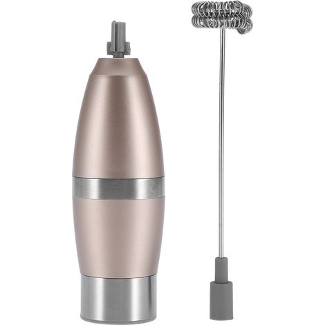 Elektrischer Milchaufschäumer aus Edelstahl, tragbarer Hochgeschwindigkeits-Kaffeemixer, Schaummixer, Hochgeschwindigkeits-Handschneebesen (1/5)