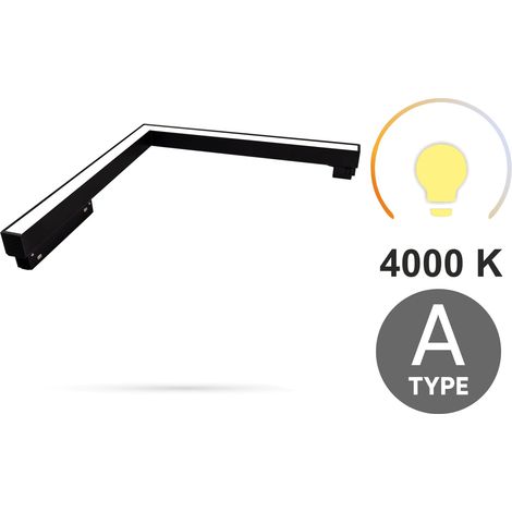 Faretto lineare ad angolo orizzontale Ultron LED 16W 3CCT Tipo A per binari magnetici SMART TRACK 48VDC (1/5)