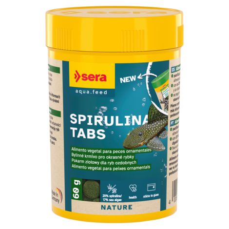 Sera Spirulina Tabs - Alimento Vegetal para Peces Ornamentales