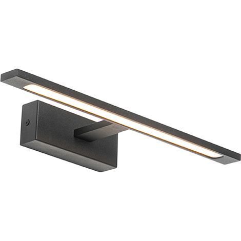 QAZQA Wandleuchte schwarz 41,5 cm inkl. LED IP44 - Jerre