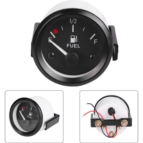Jauge de niveau de carburant automobile 52 mm (2 pouces) avec capteur de carburant et indicateur à aiguille E-1/2-F (1/5)