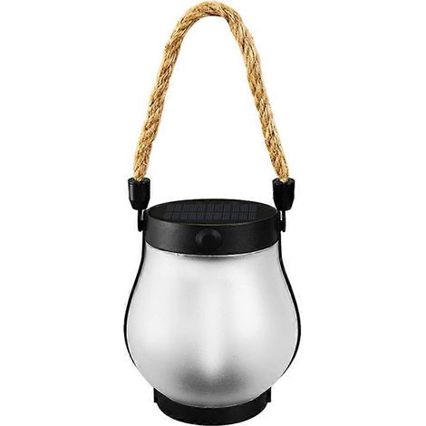 Solarbetriebene Laterne mit tanzender Flamme für den Außenbereich, wasserdicht, mit dualer Solar- und USB-Ladefunktion, Seilflammenlampe (1/5)