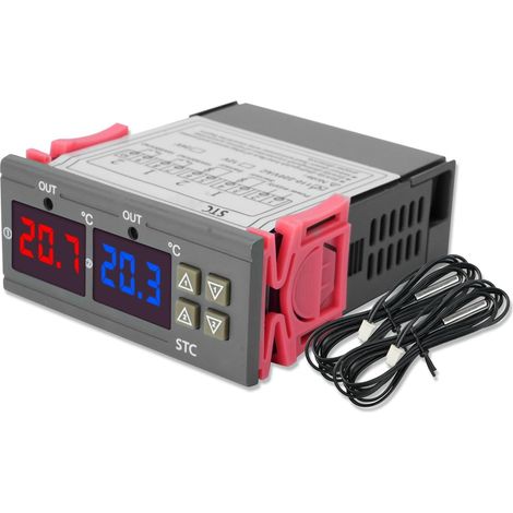 Thermostat numérique AC 110 V-220 V avec double sonde NTC pour animaux (1/5)