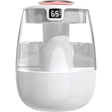 Dual jet humidifier with 2 mist modes and night light for car, office, home, white (1/5)