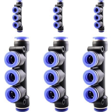 10 pièces 16 mm répartiteur en Y à 3 voies, raccord pneumatique, rapide plastique raccords Push to Connect, adaptateur de conduite d'air PY - PK-10mm (1/5)