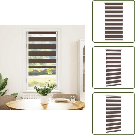 Doppelrollo 40 x 100 cm Kaffeebraun - Doppelrollo - Fensterrollo - Lichtdurchlässig - Sichtgeschützt - Raffstore (1/5)
