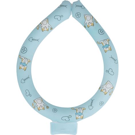 Collier réfrigérant TPU PCM réutilisable, tube de refroidissement cervical portable pour été, travailleurs extérieurs, sport, bleu (1/5)