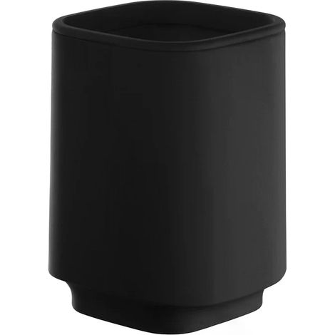 Smedbo Zahnputzbecher. Freistehend. Schwarz Kunststoff. BB582 (1/3)