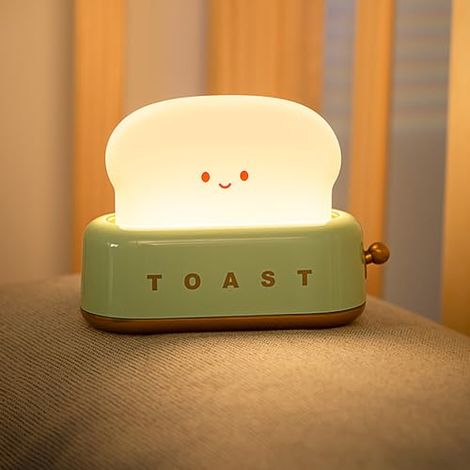 Veilleuse pain rechargeable USB, lampe de chevet réglable avec minuterie, pour bébé, vert matcha (1/4)