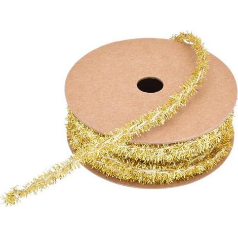 Lametta Girlande 10 Yard Glitzerband für Weihnachtsbaum, Hochzeit, Geburtstag - Gold
