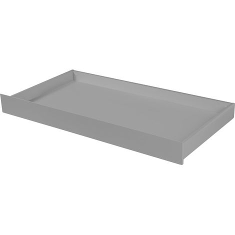 roba Cassetto Universale per Box e Lettini - Legno - con Ruote - Si Inserisce Sotto i Letti per Bambini - Estraibile - Salvaspazio - per Riporre Biancheria, Vestiti, Libri, Giocattoli - Grigio (1/2)
