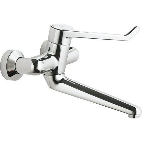 CERAPLUS rubinetto di sicurezza a parete per lavabo monocomando 280mm 180mm lucchettabile a leva Attacchi