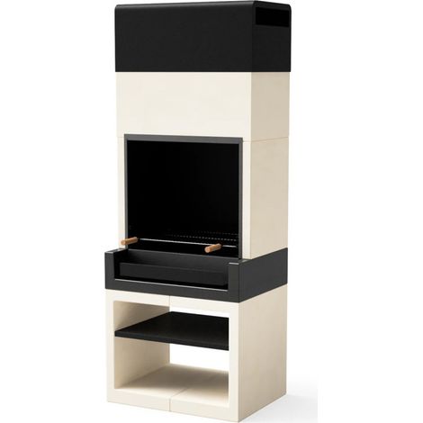 Barbecue encastrable Kitaway 84 x 63 x 223 cm avec grille 68,5 x 41,5 cm  Barbecue en béton lisse pour jardin (1/5)