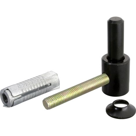 Gond de fixation réglable noir M10 – Dimensions 65 x 33 mm – Fixation robuste pour volets et portails – Finition résistante contre corrosion – Alberts