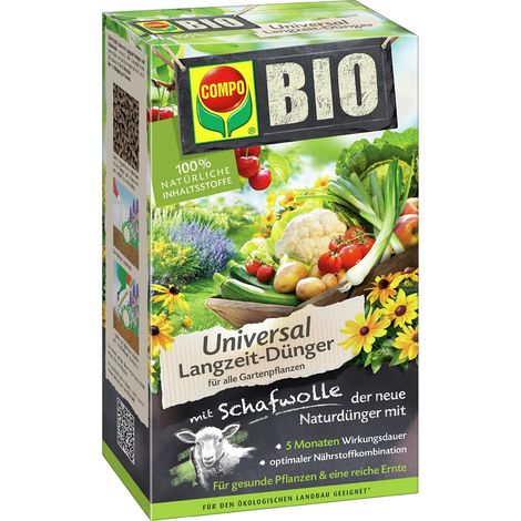 COMPO BIO Universal Langzeit-Dünger mit Schafwolle 2kg (1/5)