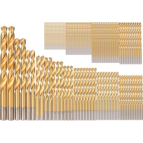 99-piece twist drill bit set in a titanium-plated plastic case (1/5)