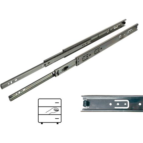 Guida a cuscinetti a sfera H35, estrazione totale, 400 mm, 25 kg, Riex NB35 (1/5)